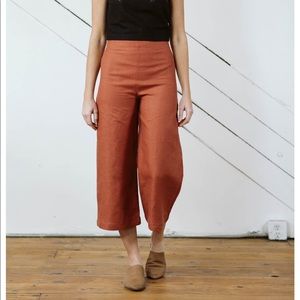 Only Child Dune Pants Copper 6 ankle wide leg